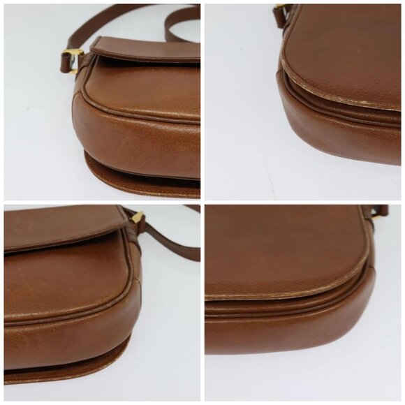 Burberrys Shoulder Bag Leather Brown Gold Auth - Picture 16 of 16